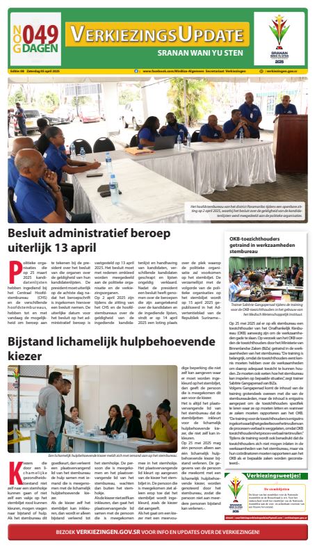 Verkiezingskrant 2025 editie 8